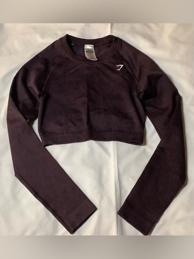 Gymshark Womens Crop Long Sleeve Top Size S